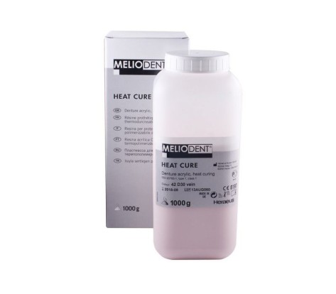 Мелиодент Meliodent HC 1кг  (42) розовый с прожилками , пластмасса горячей полимеризации .