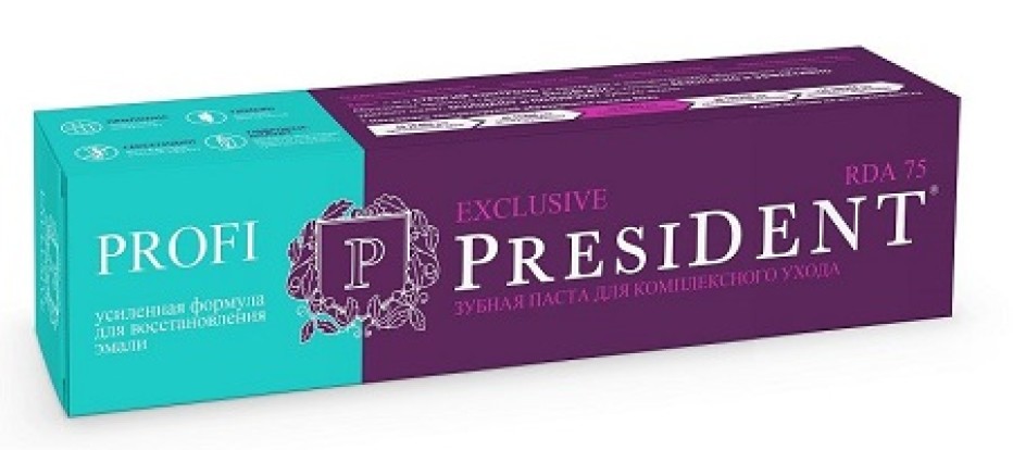 Зубная паста  PRESIDENT PROFI  Exclusive , 50мл