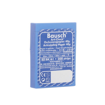 Артикуляционная бумага Bausch ВК 61 синяя (200 шт. 40 мкм) / Bausch