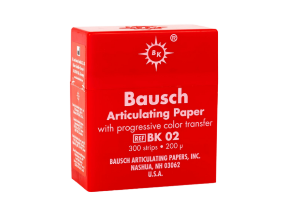 Артикуляционная бумага Bausch ВК 02 красная  (300 шт. 200 мкм) / Bausch