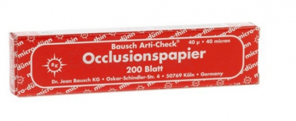 Артикуляционная бумага Bausch ВК 10 красная  (200 шт. 40 мкм) / Bausch